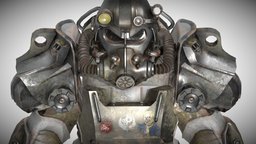Power Armor T-60 armor, breastplate, powerarmor, t-60, shielding, defenses, character, game, helmet, gear, fallout, shield, armoring