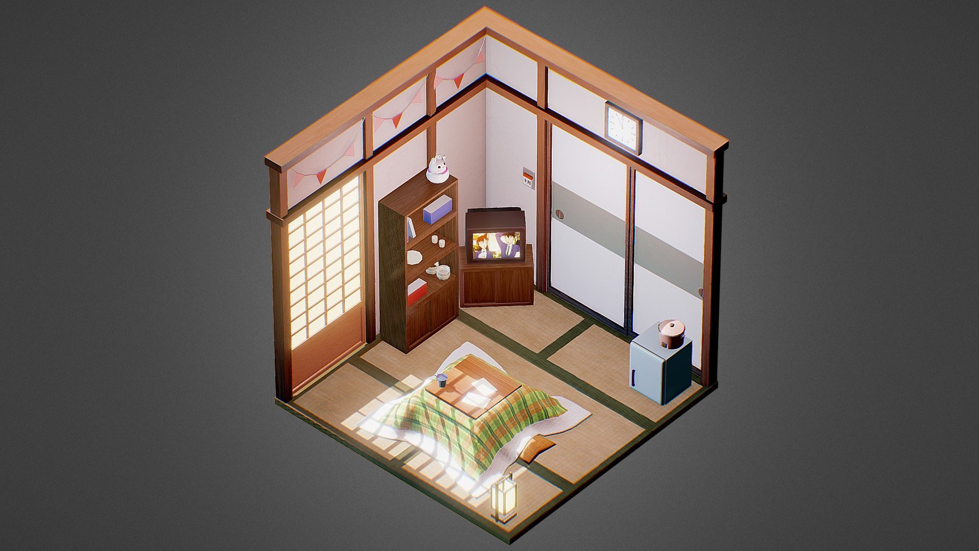 My entry for the Low Poly Challenge: Isometric Room
Modeled in Maya
Textured in substance Painter


Isometric2020Challenge