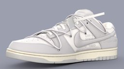 Nike Dunk x Off White Lot 49 shoe, style, leather, white, high, fashion, off, clothes, foot, boot, nike, footwear, sneaker, wear, sb, apparel, dunk, character, low, walk, clothing