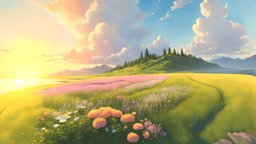 HDRI Cartoon Panoramas Megapack Vol.2 trees, tree, virtual, plant, sky, landscape, equirectangular, hdri, skybox, 360-degree-panorama, skydome, 360-panorama-image, cartoon, stylized, spherical-panorama, createdwithai, skysphere