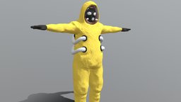 Backrooms Kit Builder and Hazmat Suit poser, walls, lobby, collada, hazmat, daz3d, liminal