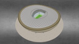 Lusail Iconic Stadium - FIFA World Cup 3D model world, field, stadium, football, exterior, khalifa, soccer, arena, fifa, soccerball, iconic, qatar, cup, sport, lusail, lusail-stadium