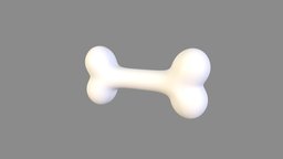 Bone stl, food, anatomy, dog, toy, pet, prop, bone, dead, leg, obj, print, fossil, cartoon, model, animal