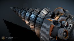 Berserker Drill steampunk, turbine, mining, heavy, drill, melee, combat, game-ready, gameassets, guage, cqc, weapon, gameart, scifi, sci-fi, futuristic, gameasset, gamemodel, animated