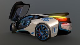 BMW i8 bmw, speed, supercar, hybrid, og, hypercar, electric-car, bmw-i8, low-poly, blender, vehicle, lowpoly, model, mobile, racing, car, interior, electric