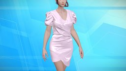 Women's skirt dress Marvelous Designer Project cocktail, fashion, retro, skirt, dress, woman, pretty, wear, crop, blouse, apparel, syberpunk, weddingdress, clothing, maxiskirt, flayskirt