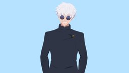 Young Gojo Satoru - Jujutsu Kaisen avatar, japan, cartoony, satoru, gojo, character, low-poly, cartoon, blender, lowpoly, animation, stylized, anime, kaisen, jujutsukaisen, jujutsu, satorugojo, gojosatoru