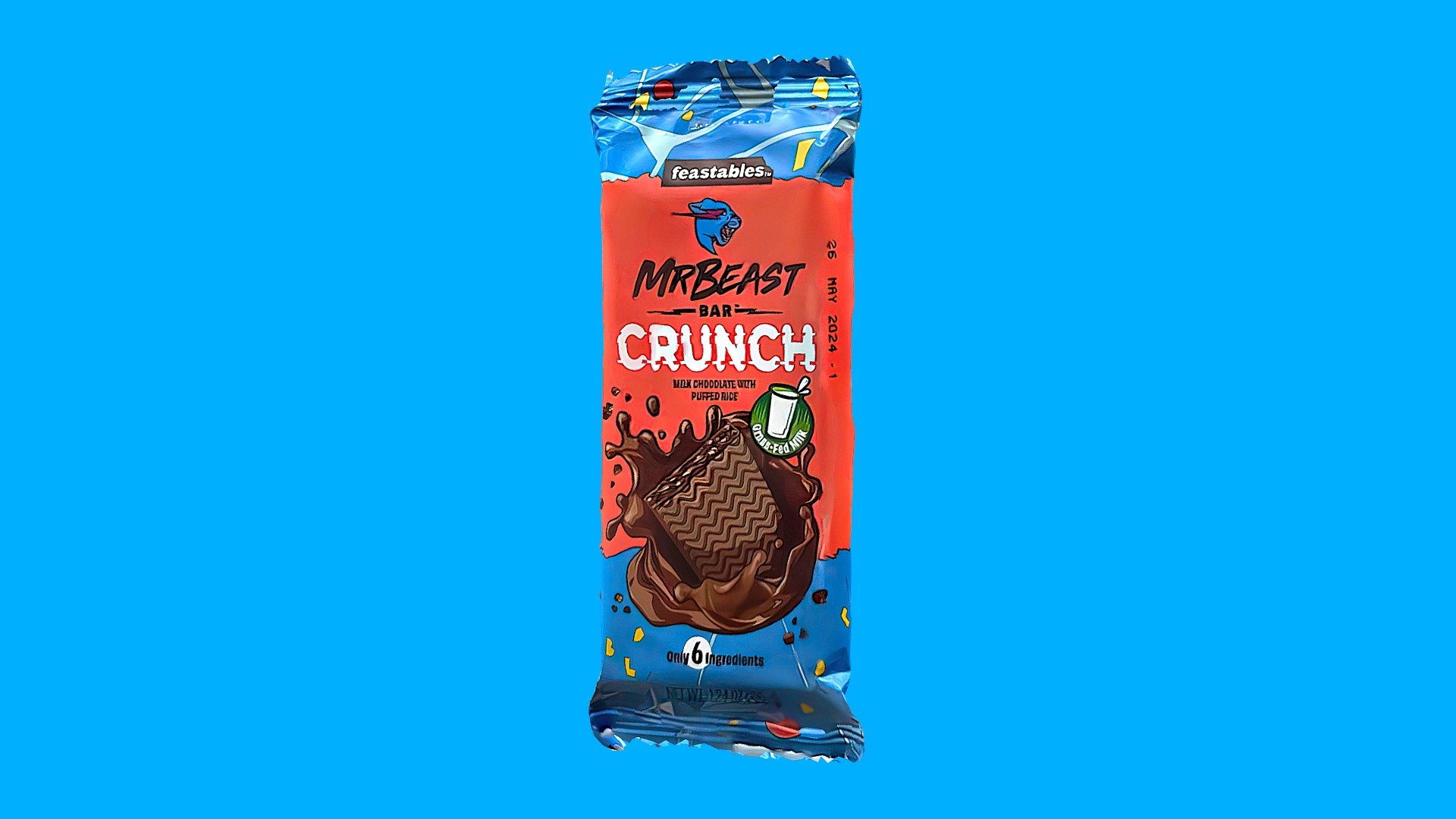 Mr Beast Chocolate Feastables Crunch Bar

Flavor Description


Tastes infinitely better than other CRUNCH bars
Only 6 simple ingredients
Chocolate from 100% organic cocoa
Creamy grass-fed milk and crispy puffed rice deliver maximum crunch
