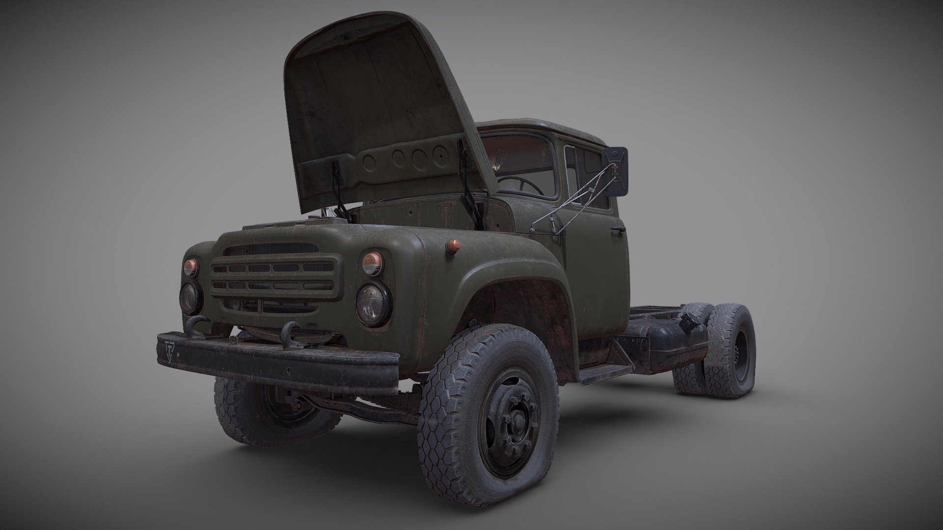 3d model of soviet truck ZIL 130 for DEADSIDE game project