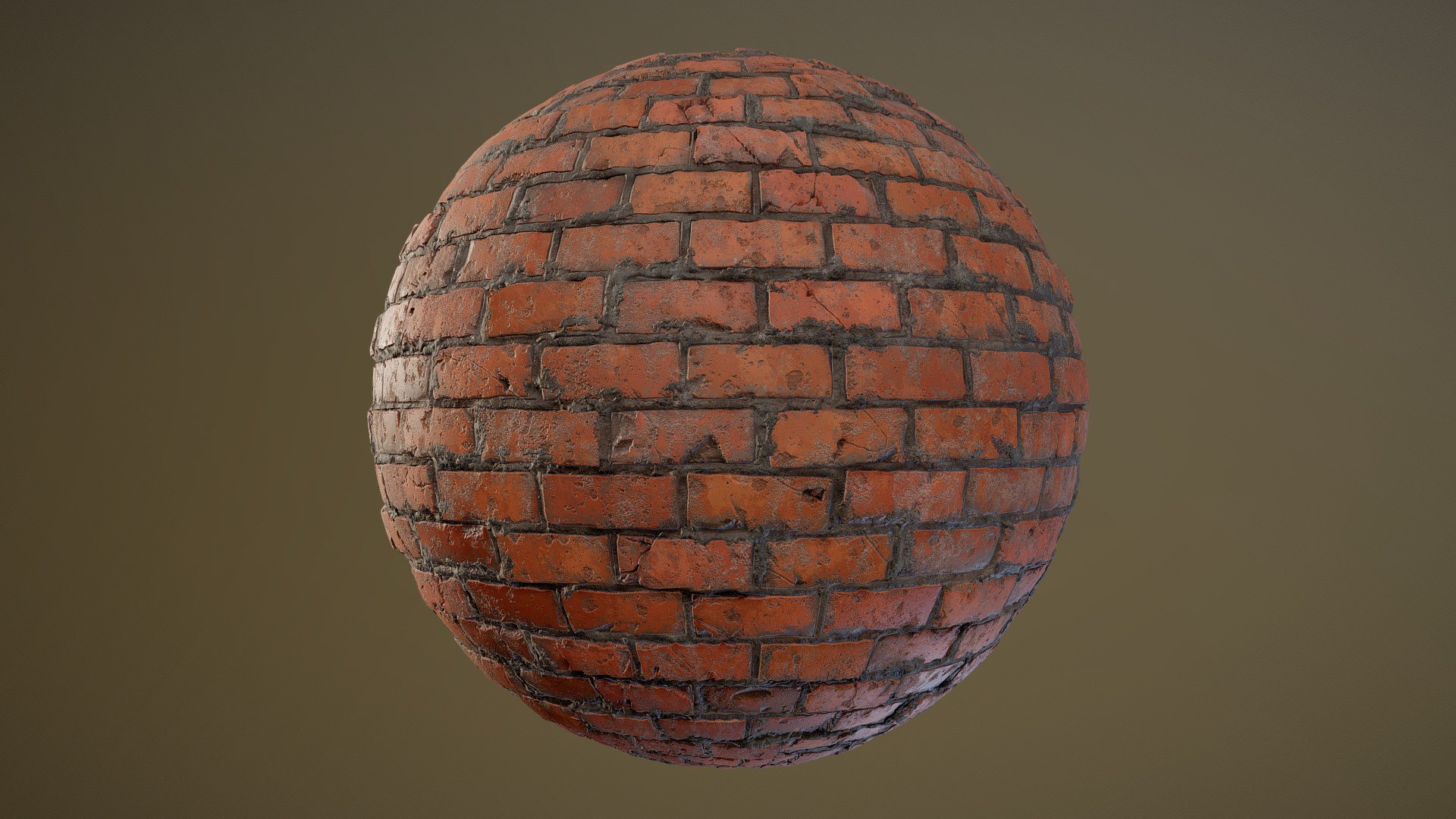 Seamless red brick wall texture. PBR, 4K