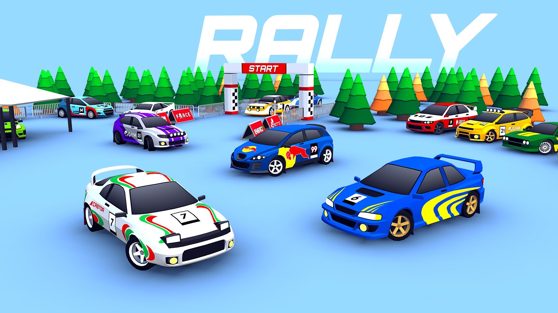 






🏁 Put on your helmet, fasten your seatbelt and beat the best time on the track with these rally cars!

Detailed information:




It contains 17 RALLY CARS.

5 colors for each car (85 vehicle variations).

Vehicles use 3 materials.

Texture atlas: 1024px * 1024px.

Polygon count: 3400 - 4800 triangles per vehicle.

It works with any car controller.

FBX and UNITY 3D Files included.

This asset also includes the following extras: Mountains, cones, advertisements, canopy tent, start line and skyboxes.



