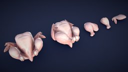 Stylized Raw Chicken - Low Poly food, raw, chick, prop, turkey, meat, medieval, chicken, wings, cartoony, leg, meal, supermarket, lunch, butcher, whole, tasty, foods, thanksgiving, roast, feast, stilized, roasted, butchery, poultry, foodtruck, chickens, stilised, drumstick, chickenwing, food-and-drink, chickenwings, chickenleg, cartoon, pbr, gameasset, fantasy, download, gameready, wing, chickennuggets, noai