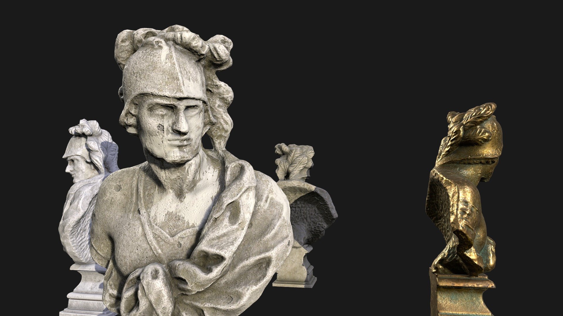 Mars statue models ready for your project!

4 Sets of textures + substance painter file!