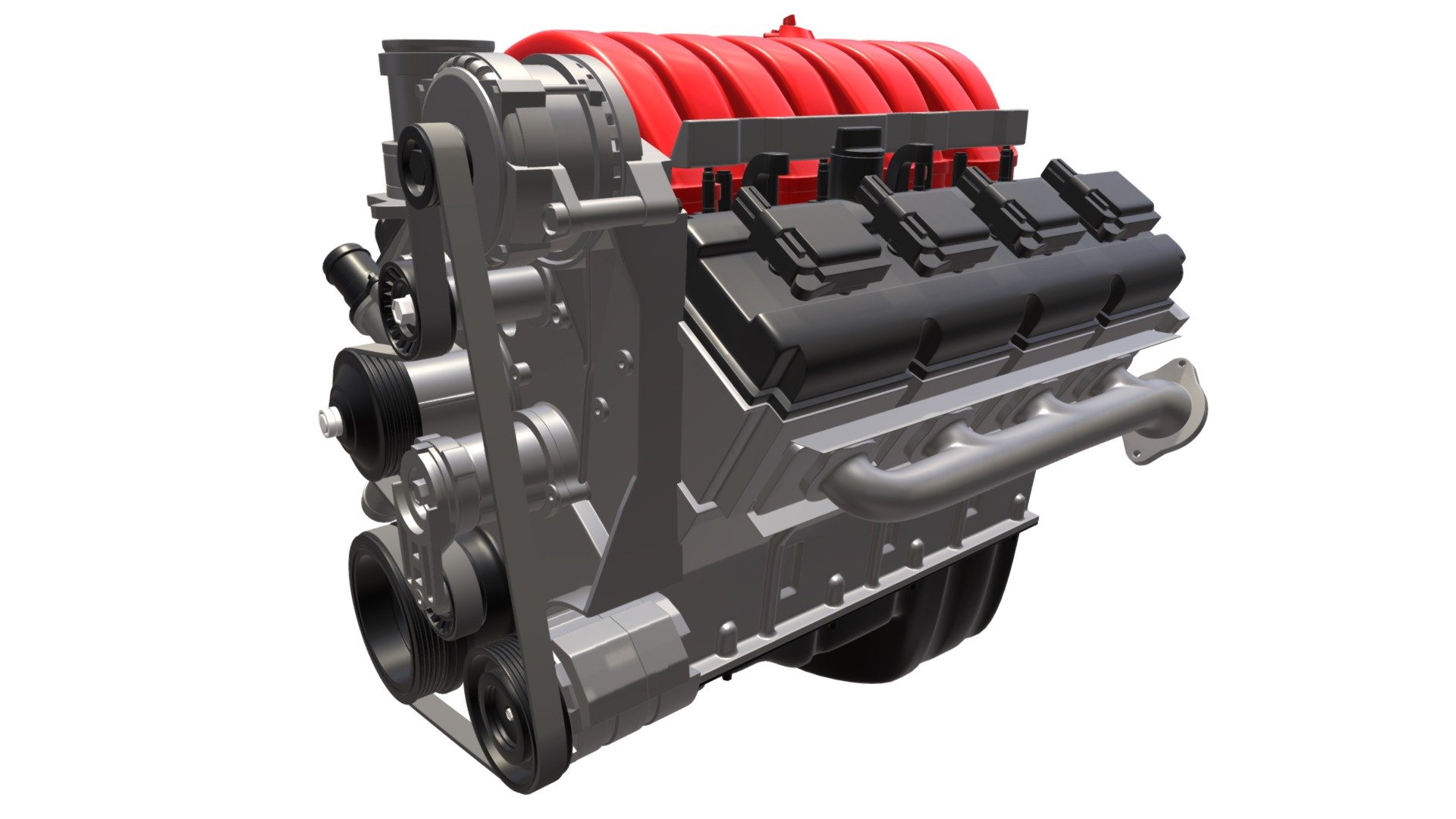 High quality 3d model of car engine.
No interior parts.
Colors can be easily modified.
If you need different file format, please contact me.
