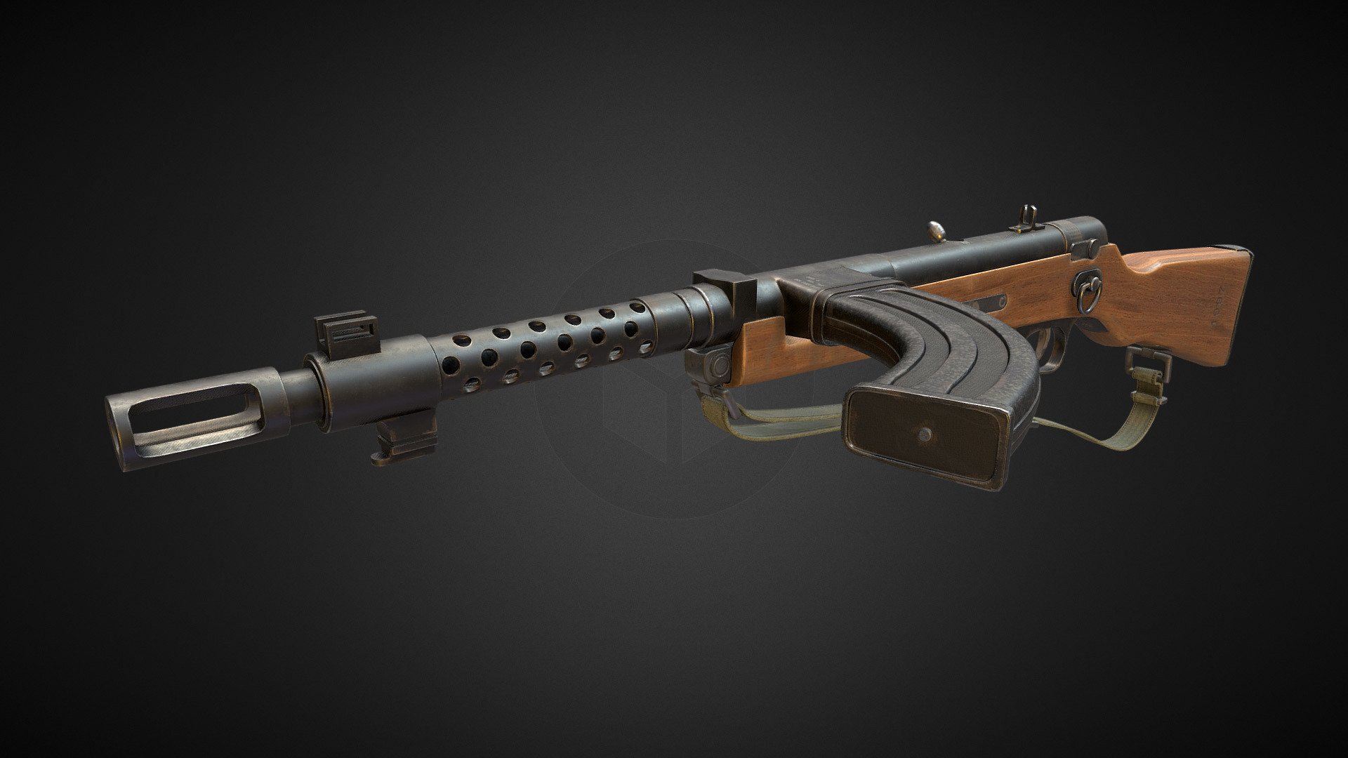 A SMG model I made back in 2021. It is inspired by multiple different submachine guns such as the type 100, steyr and mp34.