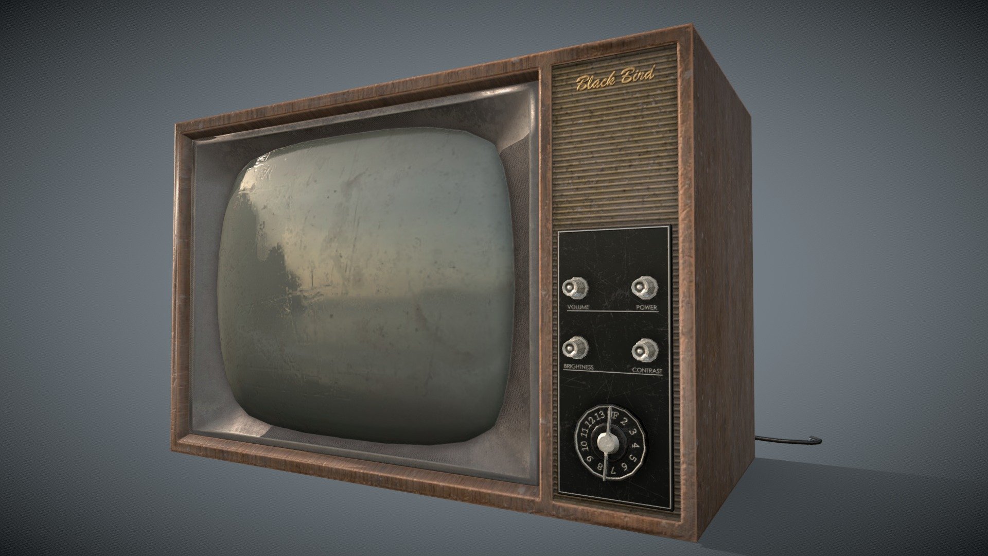 Vintage Tv set I made for a project scene inside unreal engine. game-ready asset ideal for horror game, derelict place.