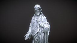 Jesus Christ Statue 3d-scan, christ, jesus, statue, photoscan, realitycapture, photogrammetry