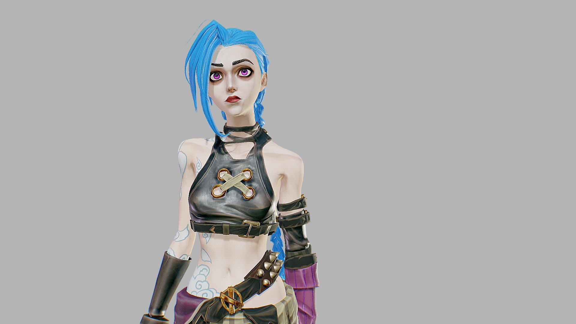 I maked Arcane Jinx fanart
I use Blender, zbrush, cc4, iClone8, substance painter and Photoshop.

For sale on Artstation