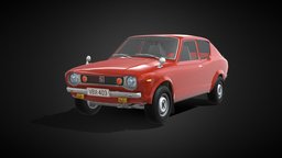 Satsuma Stok, Datsun 100A nissan, japan, cherry, 80s, datsun, satsuma, finland, freemodel, blender, vehicle, blender3d, model, car, free, mysummercar