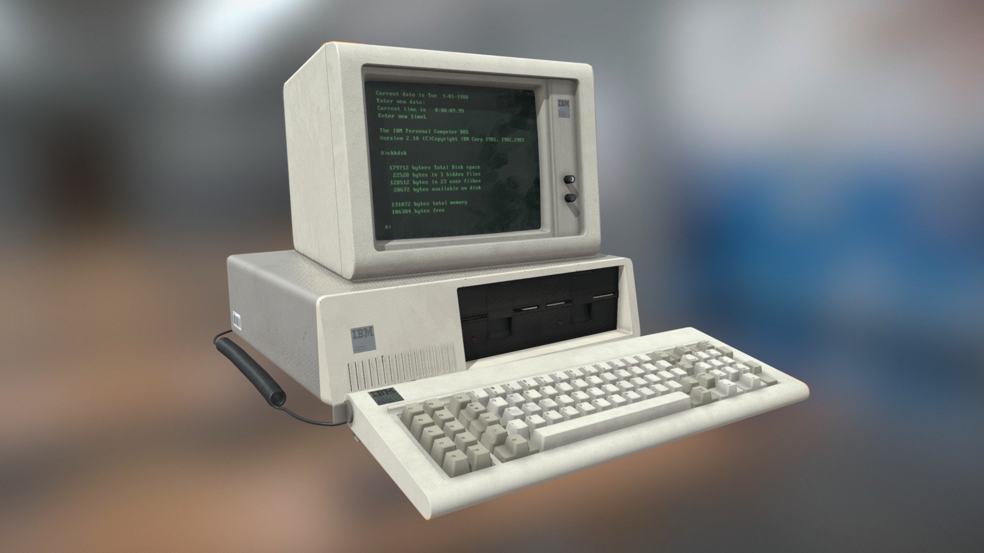 IBM 5150 Personal Computer

Introduced on August 12 1981 by IBM

Programs used: Autodesk Maya, Substance Painter, Photoshop
Artstation:https://www.artstation.com/awgebert