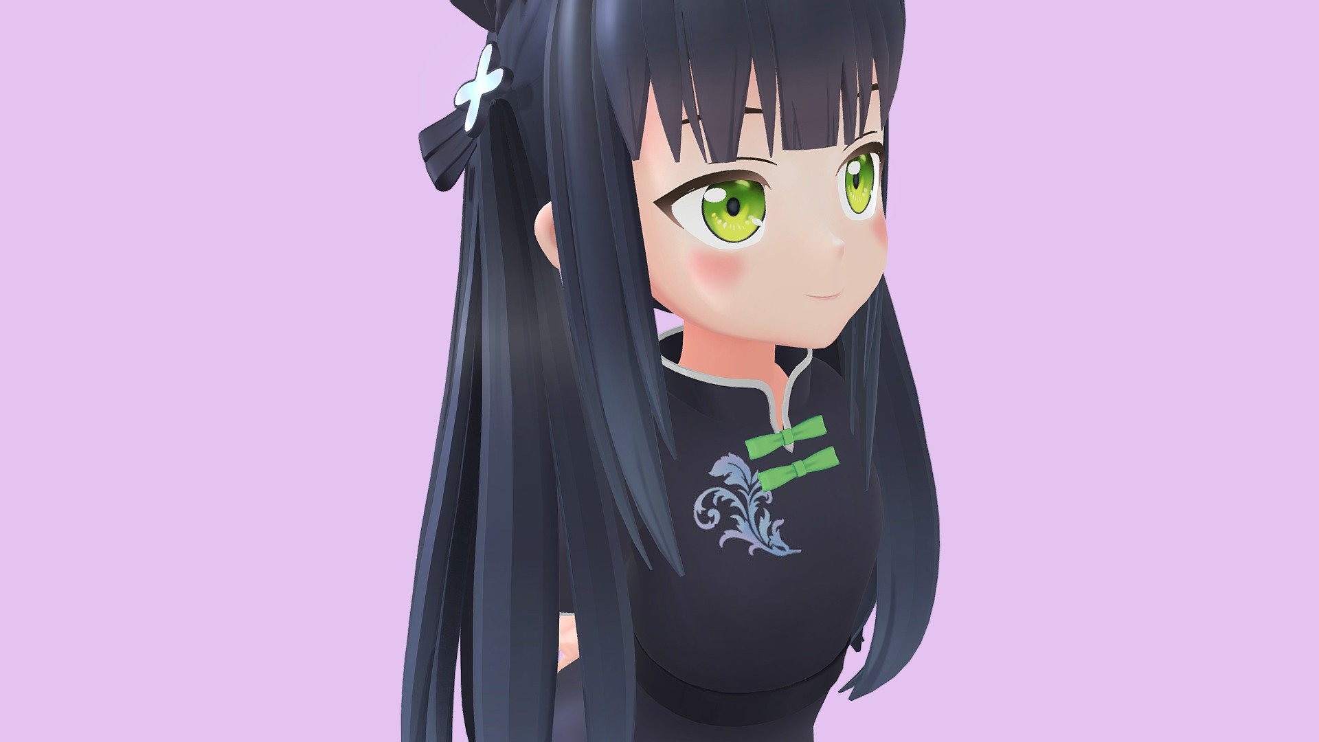 Honestly I don't Know this character much&hellip; but hey~ she looks very Cute in the Qipao with catears~  so I modeled her, that's it~
老實說不是很認識這位角色,不過長襪+旗袍+貓耳很可愛不是嗎? 那就拿來做建模練習了