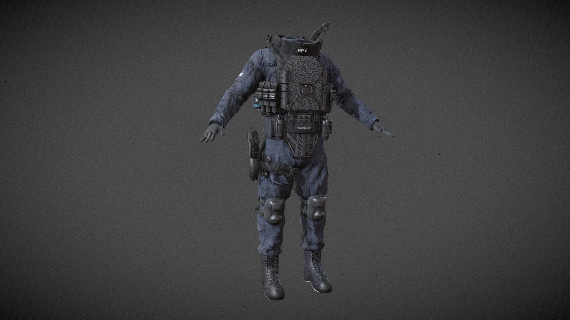 Swat Kit Police Military Body Armor Uniform - Model/Art by Outworld Studios

Must give credit to Outworld Studios if using the asset.

Show support by joining my discord: https://discord.gg/EgWSkp8Cxn

Disclaimer: The Desert Eagle in this kit is the same as my free Desert Eagle from here https://sketchfab.com/3d-models/desert-eagle-a0f4500fe52a429daa29e506f92df5f3