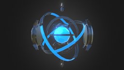 Gyroscope Energy Core sci, fi, energy, gyroscope, core, substancescifi, substancepainter, low, poly, ball