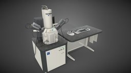 electron microscope FESEM Gemini office, school, microscope, experiment, scientist, electron, pbr-texturing, equipment-science, microscopeassories