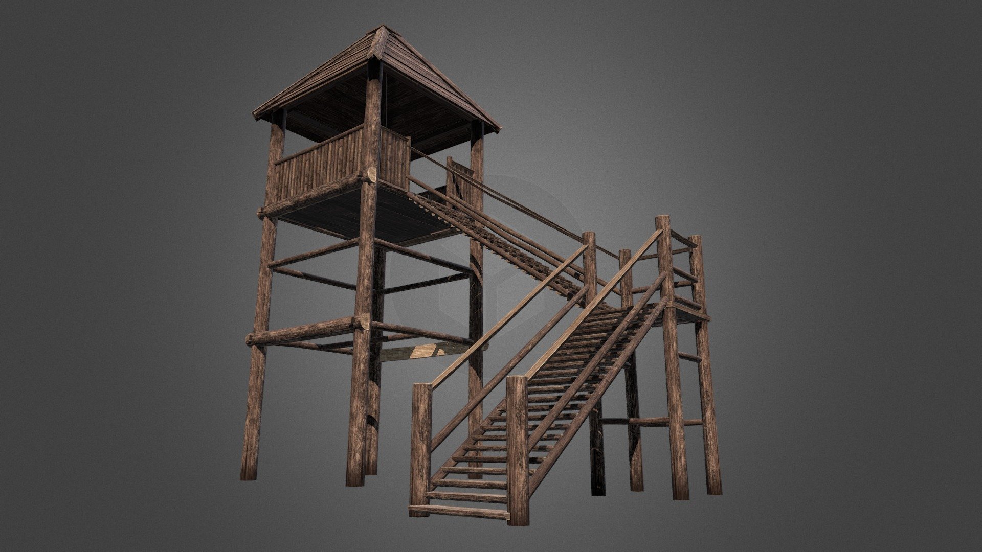 Viking Guard Tower – 3D Low Poly Model




A Very Detailed Wooden Viking Guard Tower, perfect for game environment, such as survival, medieval, fantasy. The tower is enterable, with stairs, and fits perfect to be placed in a town environment.




Low Poly Triangles – 5780 Triagles – 4240 Vertices




4096×4096 TGA/PNG/JPG Textures – Specular &amp; Normal




Textures is created using Photoshop, and has a Diffuse, Normal &amp; Specular to its base.




Work around with its material, and you can easy find the right settings for it.




File Formats : .Max2016 .Max2015 .Max2014 .Max2013 .FBX .OBJ .3DS .DAE