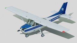 Light Airplane scene, modern, us, airplane, small, aerial, prop, transport, urban, unreal, flight, aviation, airport, ready, 4k, fbx, aircraft, realistic, fixed, 172, civilian, ultralight, avia, 182, unity, asset, game, fly, plane, usa, city, industrial, light, wing, awionetka