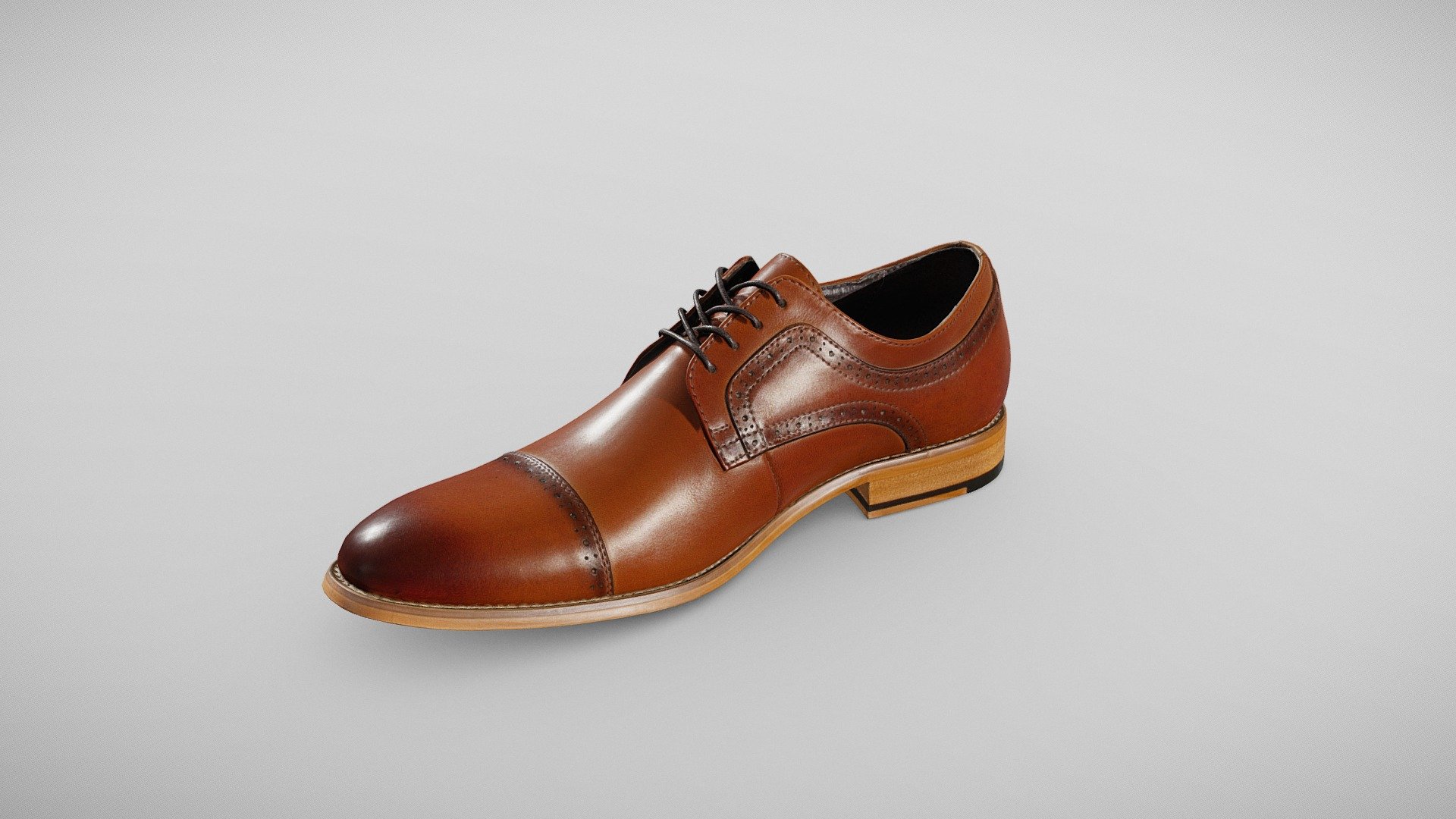 ** Stacy Adams Men's Dickinson Cap-Toe Lace-up Oxford **

The attention to detail is seen in the shadowing of the brogue edges as well as with the right amount of burnishing on the heel and toe. The quality and craftsmanship put into each pair is what sets Stacy Adams apart from other brands.

30.9 x 11.0 x 11.1 cm (109 micrometers per texel @ 4k)

Scanned using advanced technology developed by inciprocal Inc. that enables highly photo-realistic reproduction of real-world products in virtual environments. Our hardware and software technology combines advanced photometry, structured light, photogrammtery and light fields to capture and generate accurate material representations from tens of thousands of images targeting real-time and offline path-traced PBR compatible renderers.

Zip file includes low-poly OBJ mesh (in meters) with a set of 4k PBR textures compressed with lossless JPEG (no chroma sub-sampling).