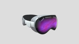 Apple Vision Pro Inspired Headset headset, apple, oculus, vr, ar, 4k, accessory, head, vive, garment, character, pbr, vr-headset, noai, apple-headset