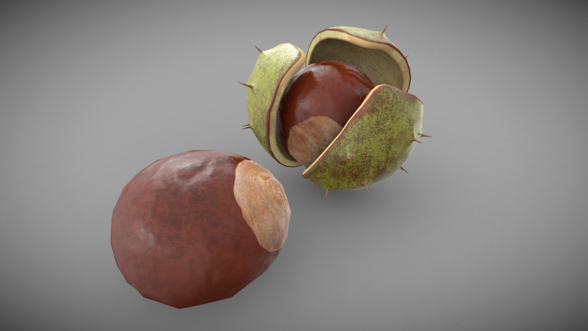 My 3dsmax Chestnut 3d model
Painted with substance painter
Textures HQ 4096x4096