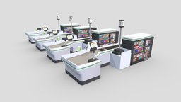 Checkout bagger, candy, supermarket, clerk, grocery, magazines, purchase, cashregister, credit-card-reader, checkout, cash-register, cashier, grocery-store, giftcard, grocery-dividers, paper-bags, credit-card-machine, bag-boy