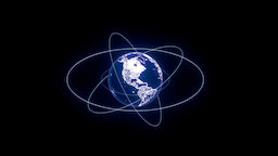 Earth's Synthetic Moons hologram, earth, blender