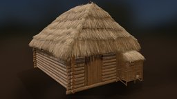 Wooden Thatch Hut