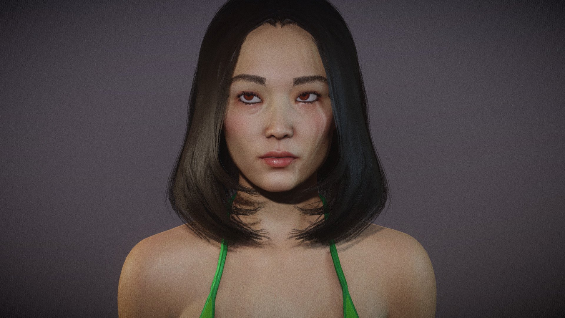 * PLEASE DOWNLOAD THE RAR INSIDE THE ADDITIONAL FILES!!!
Female Asian Girl in bikini , includes 1 more shapekey for body and face https://skfb.ly/oEFZN. Model in Blender file. Fully rigged. SSS subsurface scattering. mixamo bone names for animation. No FBX or OBJ format, only Blend file.