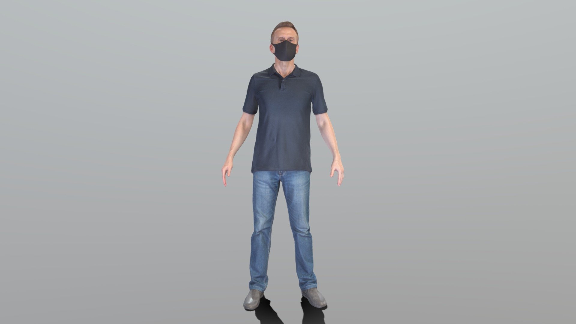 This is a true human size detailed model of an adult handsome man of Caucasian appearance dressed in casual clothes. The model is captured in the A-pose with mesh ready for rigging and animation in all most usable 3d software.

Technical specifications:




digital double scan model

low-poly model

high-poly model (.ztl tool with 5-6 subdivisions) clean and retopologized automatically via ZRemesher

fully quad topology

sufficiently clean

edge Loops based

ready for subdivision

8K texture color map

non-overlapping UV map

ready for animation

PBR textures 8K resolution: Normal, Displacement, Albedo maps

Download package includes a Cinema 4D project file with Redshift shader, OBJ, FBX, STL files, which are applicable for 3ds Max, Maya, Unreal Engine, Unity, Blender, etc. All the textures you will find in the “Tex” folder, included into the main archive.

3D EVERYTHING

Stand with Ukraine!