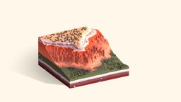 Cartoon Low Poly Bryce Canyon Landmark world, toon, canyon, toy, landmark, sight, bryce, nature, uvw, unwrap, illustration, antonmoek, polygonia, low-poly, game, art, lowpoly, gameart, stone, polygon