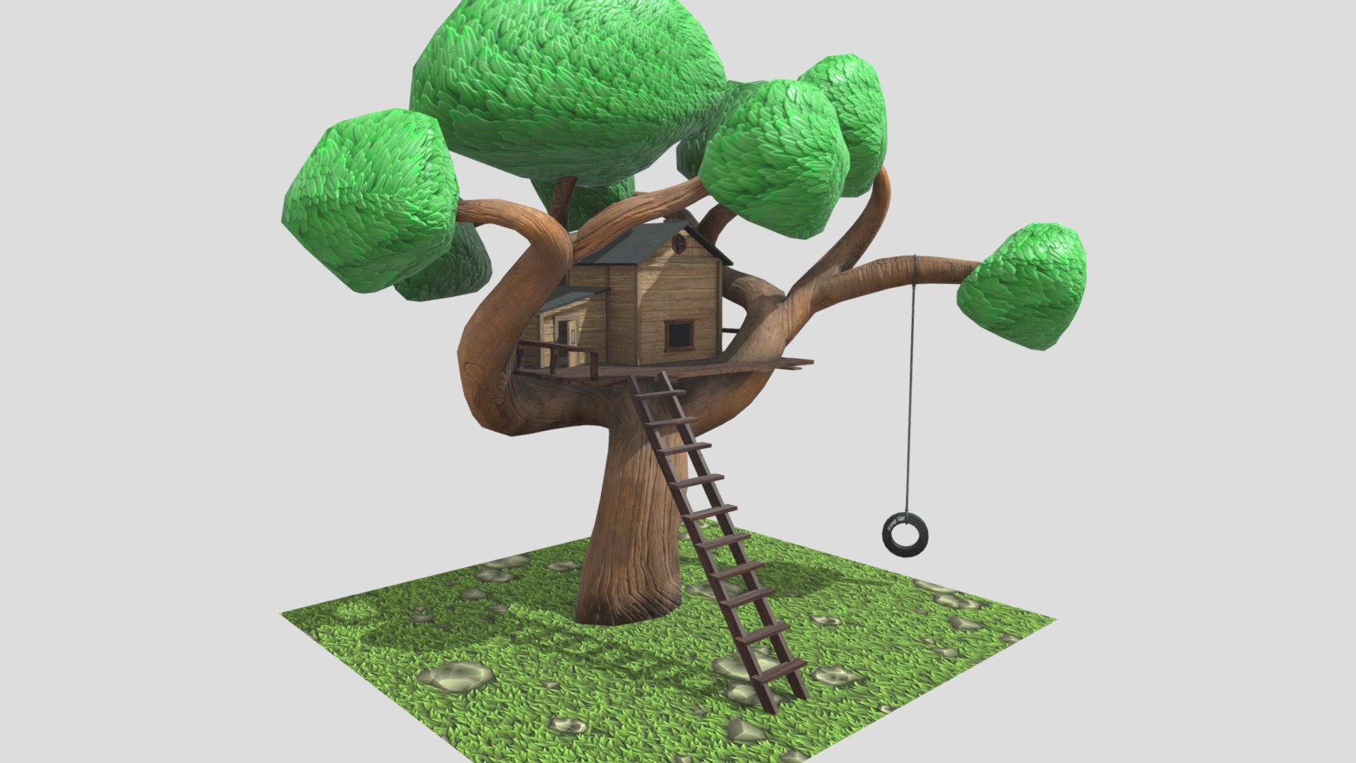 My first tree house. Made through Maya and substance painter