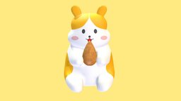 Cute toy of hamster (LP) cute, white, toy, mouse, fun, pet, animals, toys, play, furniture, eating, pink, decor, hamster, yellow, pets, toyart, yelow, 2048, low-poly-model, lowpolymodel, 2048x2048, animals-creatures, almond, hamsterley, almonds, low_poly, low-poly, lowpoly, low, animal, decoration, black, animaltoy, almonds-nut, hamsters, 2048x, hamster-furniture, hammster, toyshamster