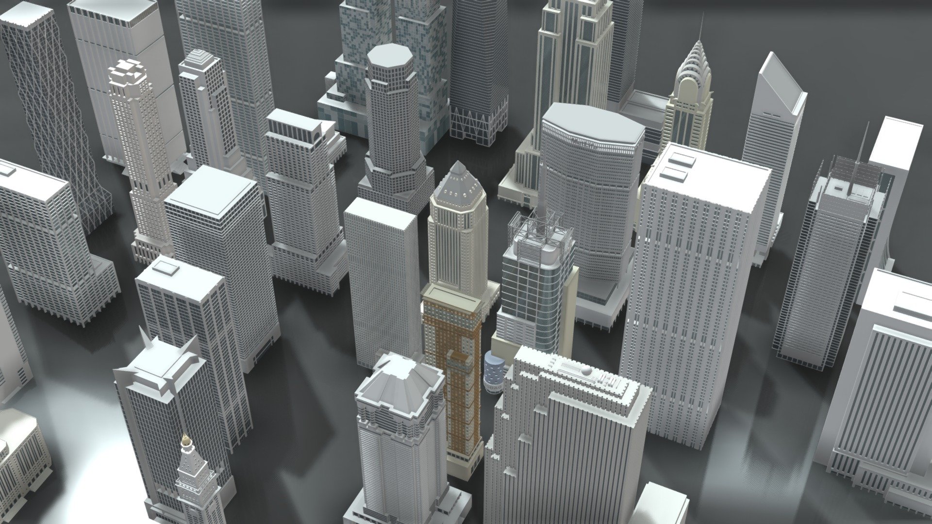 This product contains 33 models in total.
This collection includes:
1251 Avenue of the Americas
Time Warner Center
2 World trade center
1 World trade center
Empire state building
Chrysler building
Metlife building
citigroup building
solow building
New york times building
One penn building
World financial centre
Bloomberg building
One world plaza building
Cond Nast Building
Ge Building
60 wall street
Axa Center
Chase manhattan plaza
American international
Carnegie Hall Tower
Seven WTC
Four seasons hotel
One liberty plaza
Metlife Tower
One astor plaza
World product center
345 park avenue
Time square tower