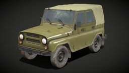 UAZ Hunter wheel, hunter, game-asset, uaz, low-poly-blender, vehicle, military, car