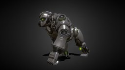 Gorilla Walk Cycle Animation mech, robotic, kong, transformers, metal, boss, gorilla, halo, kingkong, substance-painter-2, maya, low-poly, scifi, sci-fi, walk, animation, robot, dinosaur