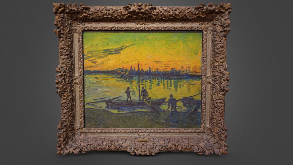 Vincent van Gogh - The Stevedores in Arles painting, visitspain, thyssen, realitycapture