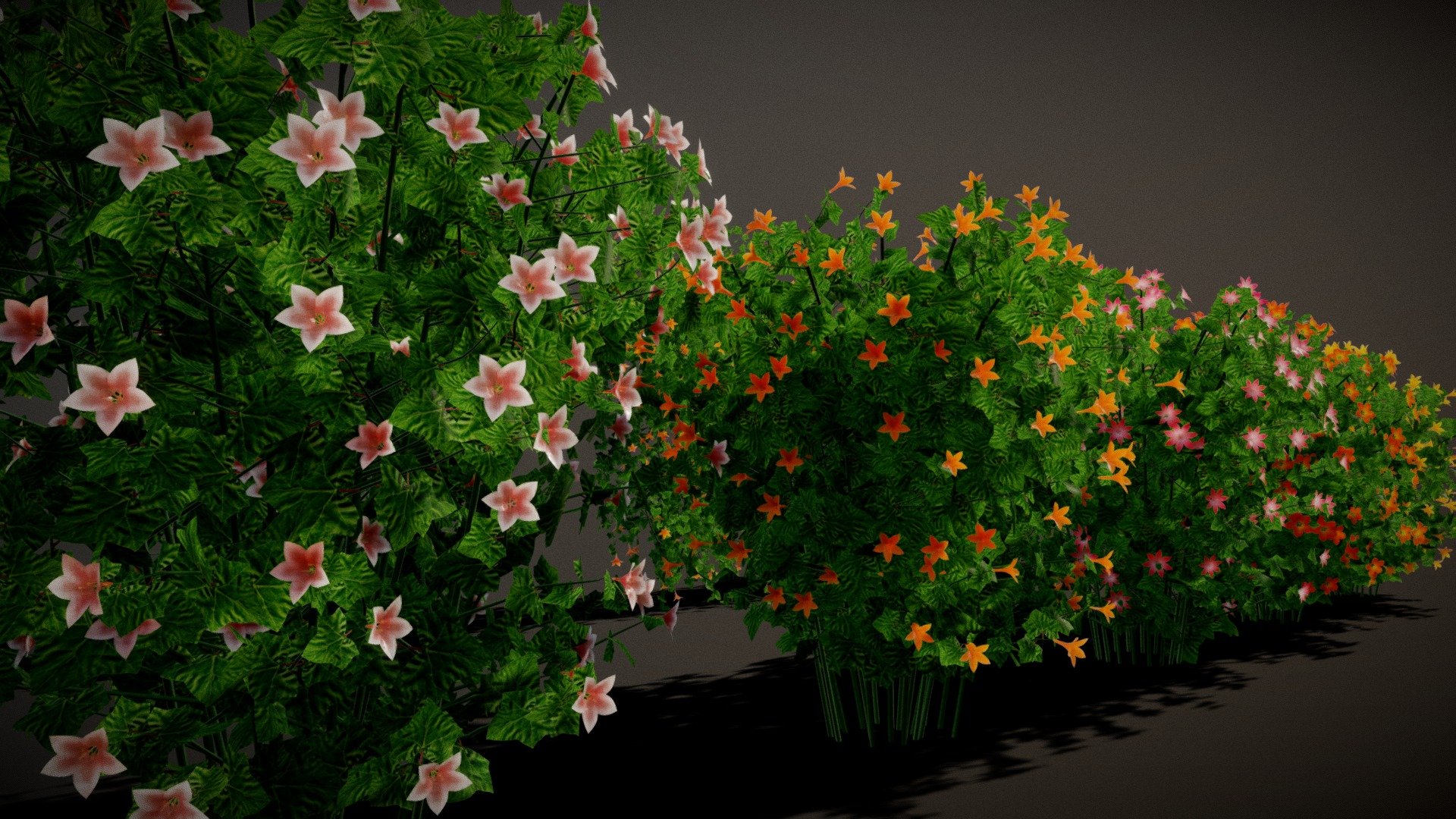 Flowering Vines with Plants.


The items in the following pack is also included.
Click Here






Assets Included:-



5 small ivy/vines with flower variations

5 Large ivy/Vines with flower Variations

5 Flowering Plants/Bust Variations;it can be used as hanging plants

5 Pots

Modular Fence with Gate

3 Flower color Texture Variations




Things you can do with this asset pack:



Translate,Rotate and Scale the vines and use them in any assets/Projects you like.

Make full garden using this fence modular pack.

use pots for internal and external renders

flowering Plant/Bush can be used as bushes.

Things are not limited just follow your imagination.



Thank You




Additional Files Structure



Export Folder contain all the fbx model

Texture folder contain all the Textures

Fence blend file

Vines blend file

pots blend file

Sketchfab Scene file


Thank You!