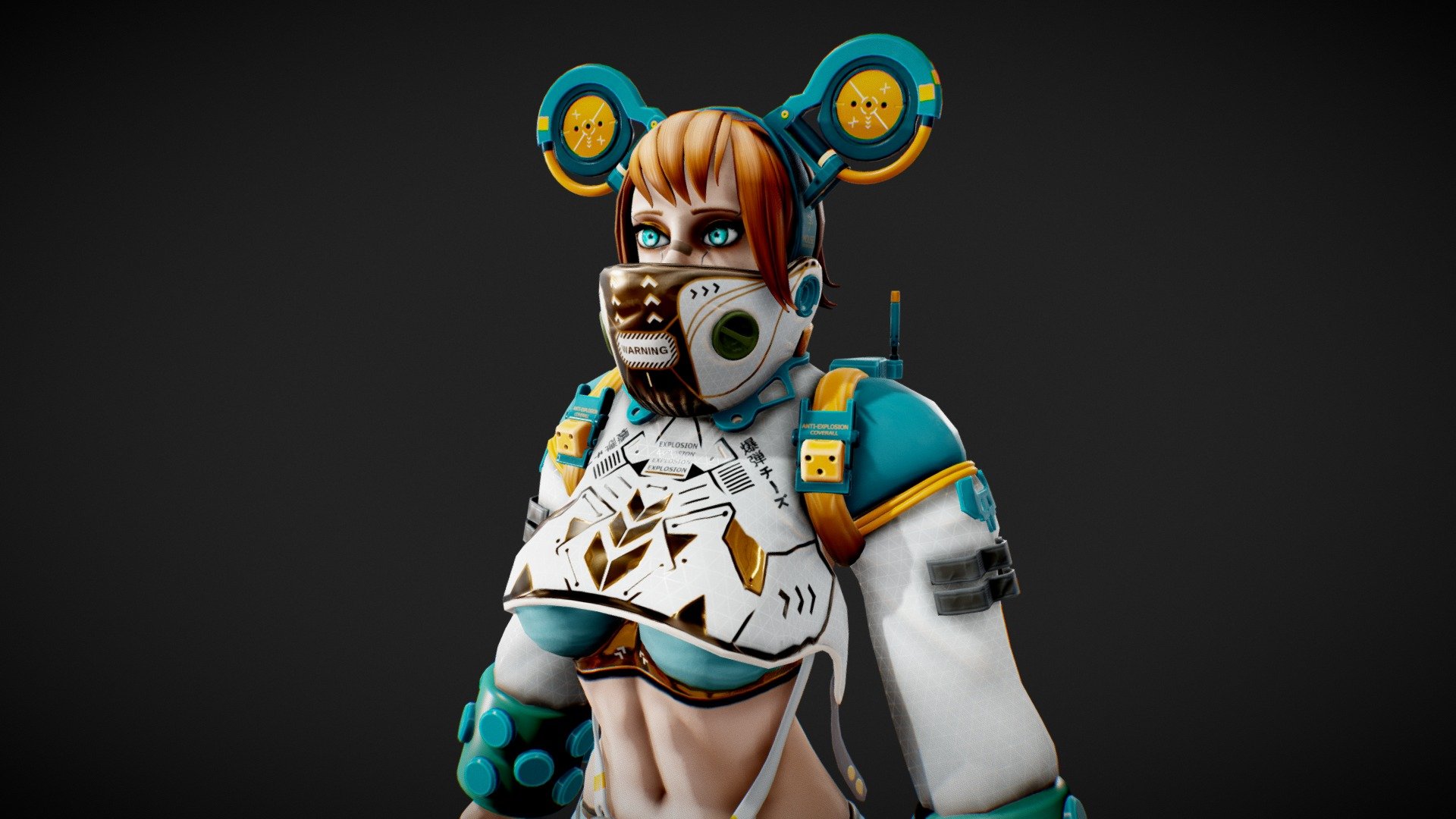 Game-ready character for your projects. Original design, futuristic look, cyberpunk style.

Contains a character and a gun.
Screenshots: https://www.artstation.com/artwork/NxO9WP




55k polys (104k tris)

Rigged

Contains no sounds and animations

Textures: 2048x2048 PNG

Textures include Generic PBR/Unity Standard/Unity HD Render Pipeline/Unreal sets

6 Materials for the characters

1 Material for the gun

