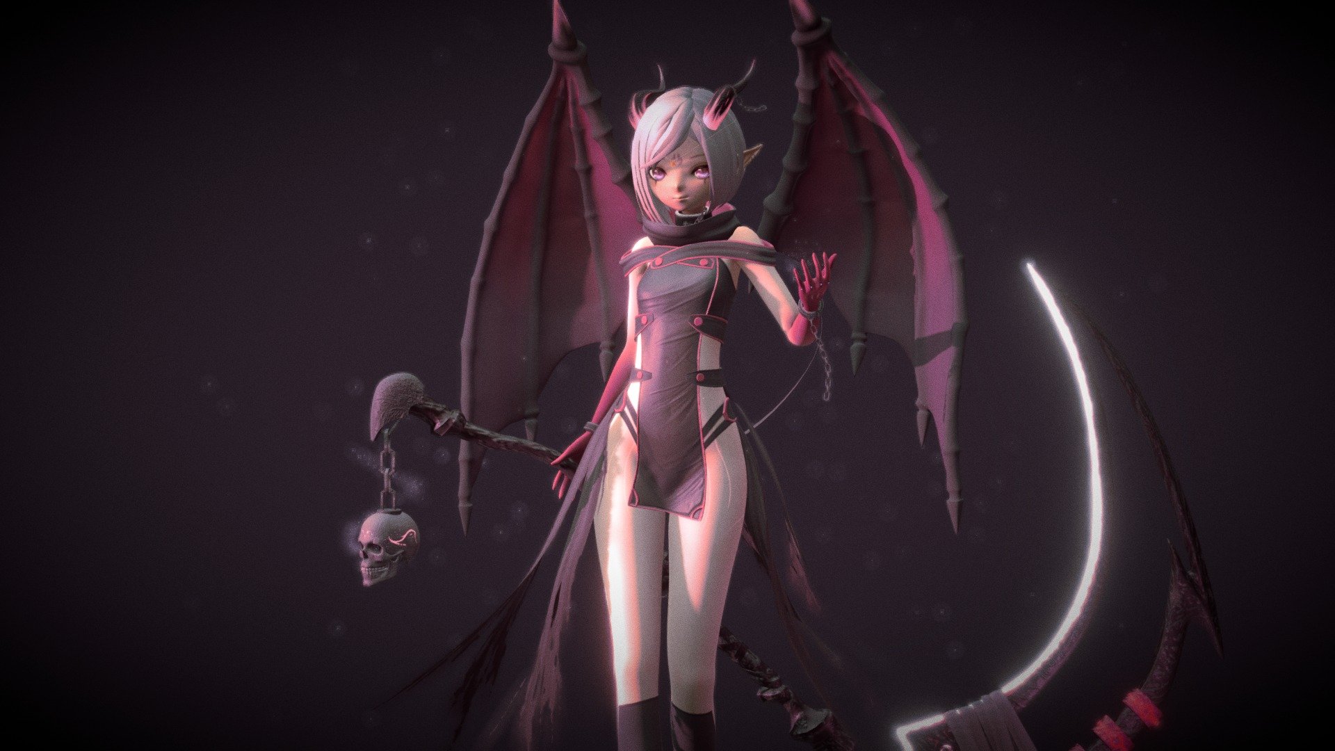 Im back !!  my friend and me make 3D dragon girl wih Blender again :D  well i hope you like this model ;)  enjoy~
