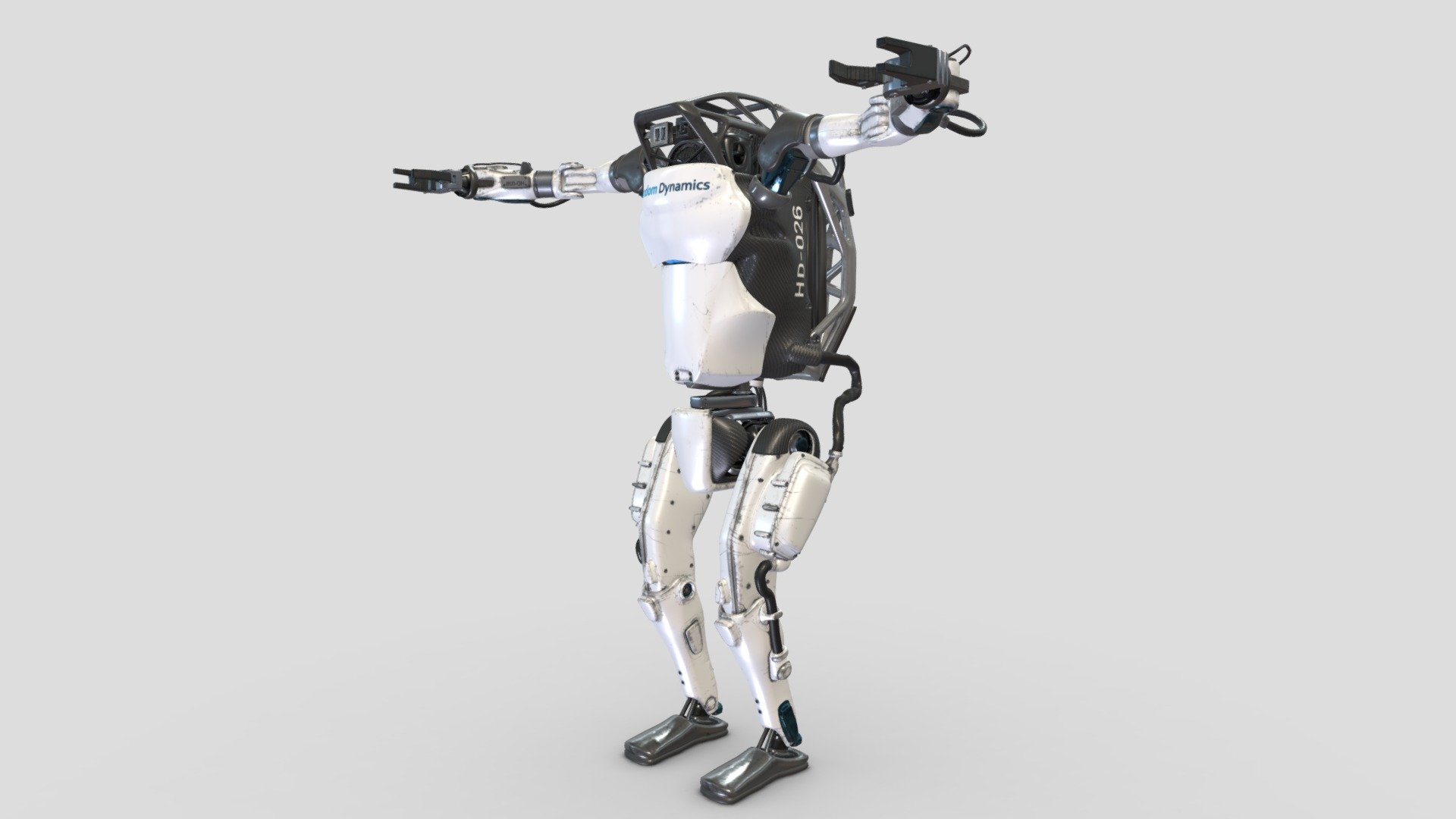 This is Random Represent version of Atlas 2023 the robot of boston dynamics animated full rigged.
Blender file and FBX.                                                                                                                                                                                                                        

Unwrapped UV. PBR material.                                                                                                                                                                                                        

Textures and maps 4096x4096 resolution in .png file format.                                                                    

Included texture maps: Diffuse, Normal, Ambient Occlusion, Specular, Roughness.                           

Printable.