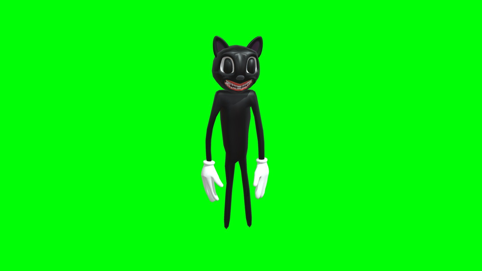 Cartoon Cat from GMOD with all of it's animations from the game, and a green screen background included.
